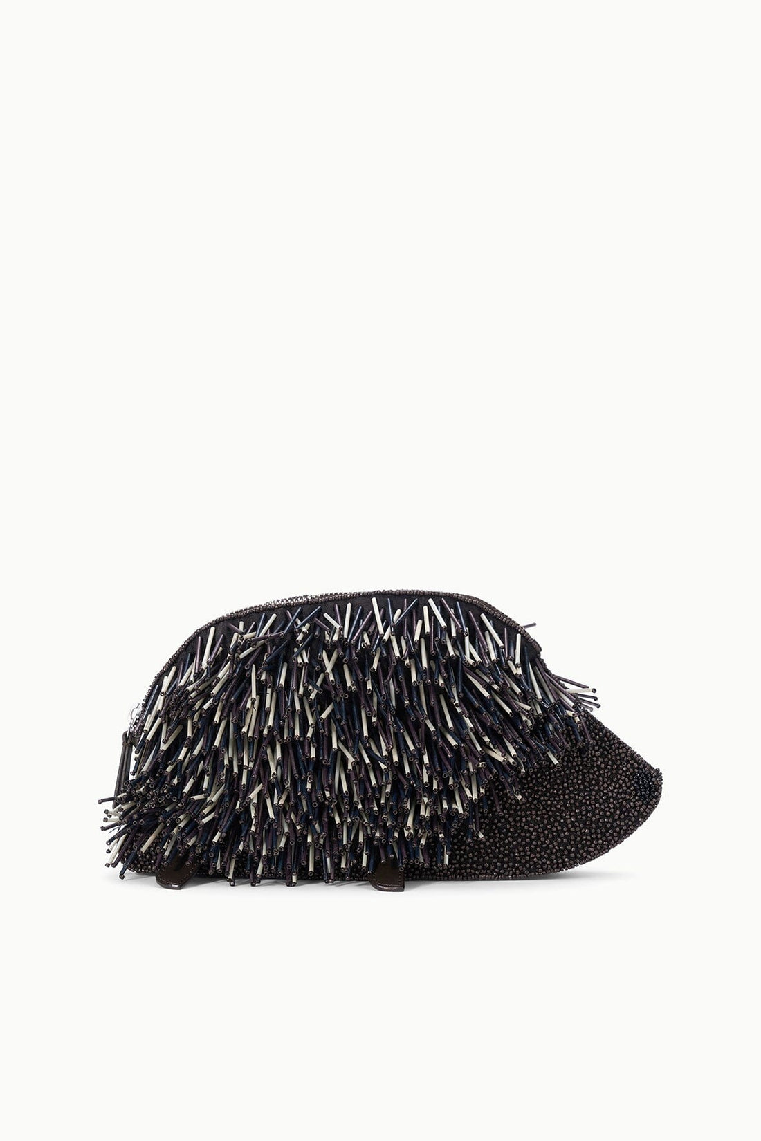 Porcupine Clutch | Black Beaded Multi — 1