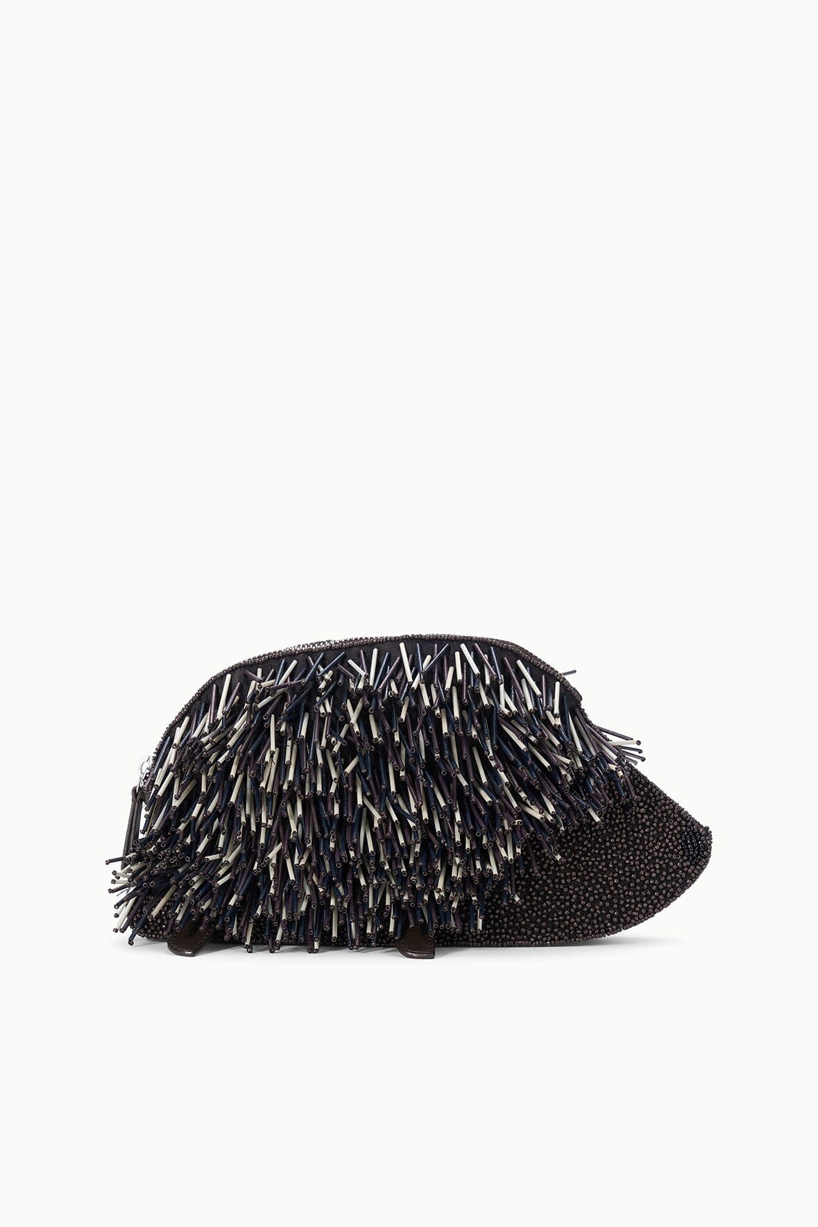 Porcupine Clutch | Black Beaded Multi — 1