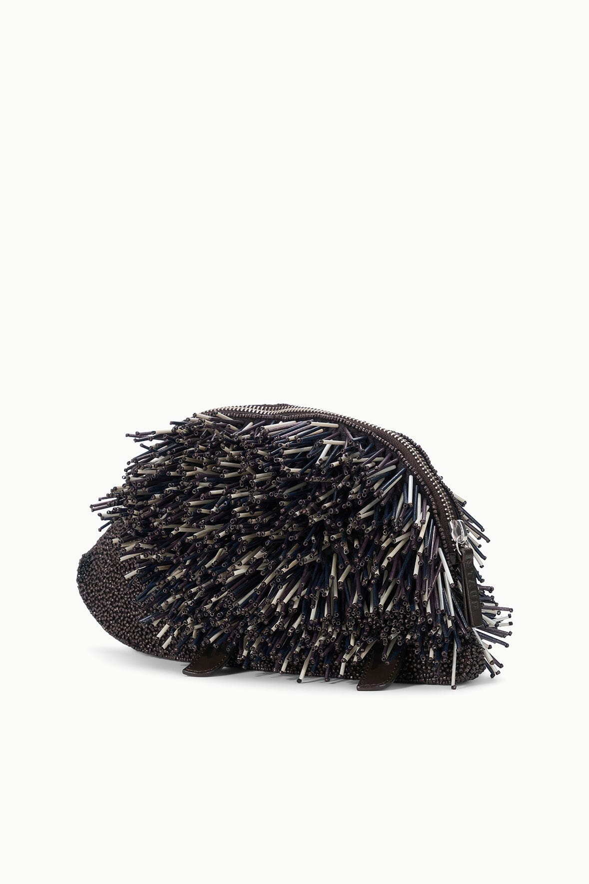 Porcupine Clutch | Black Beaded Multi — 5