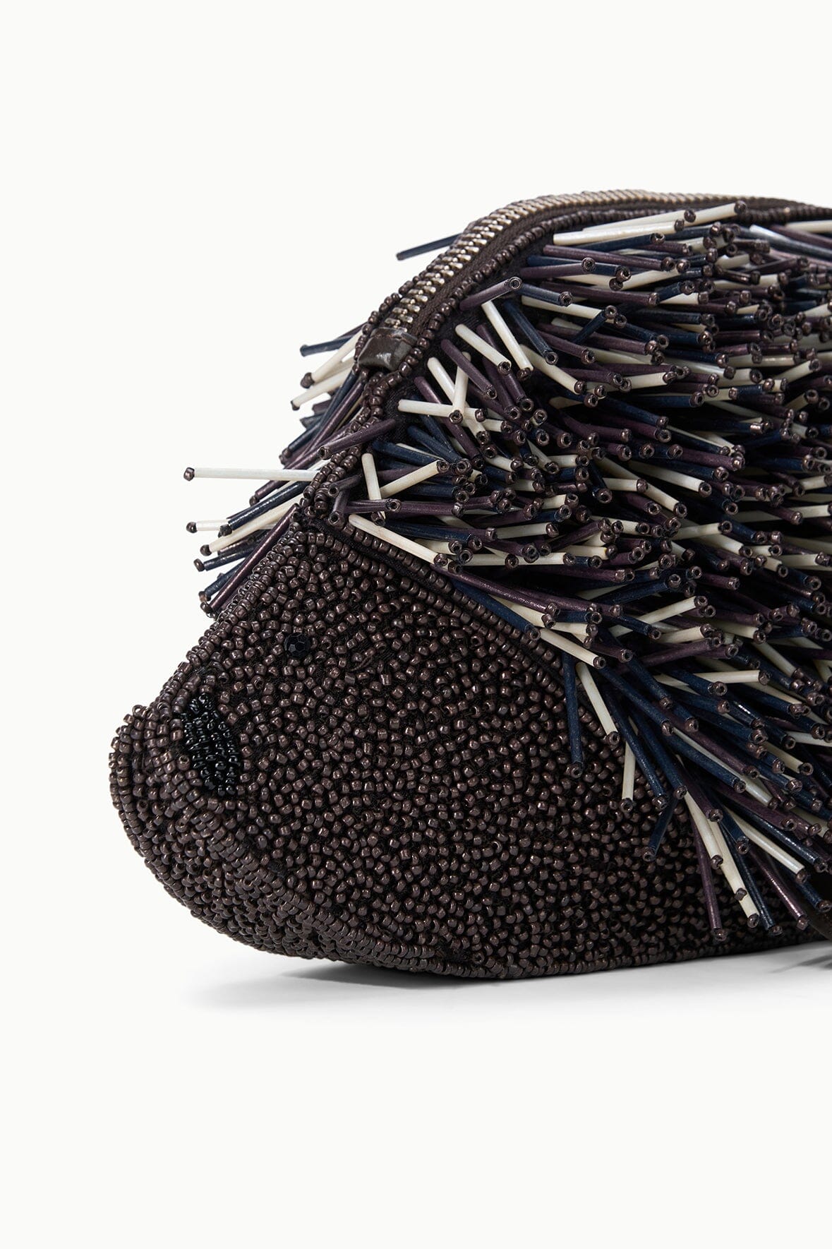 Porcupine Clutch | Black Beaded Multi — 6
