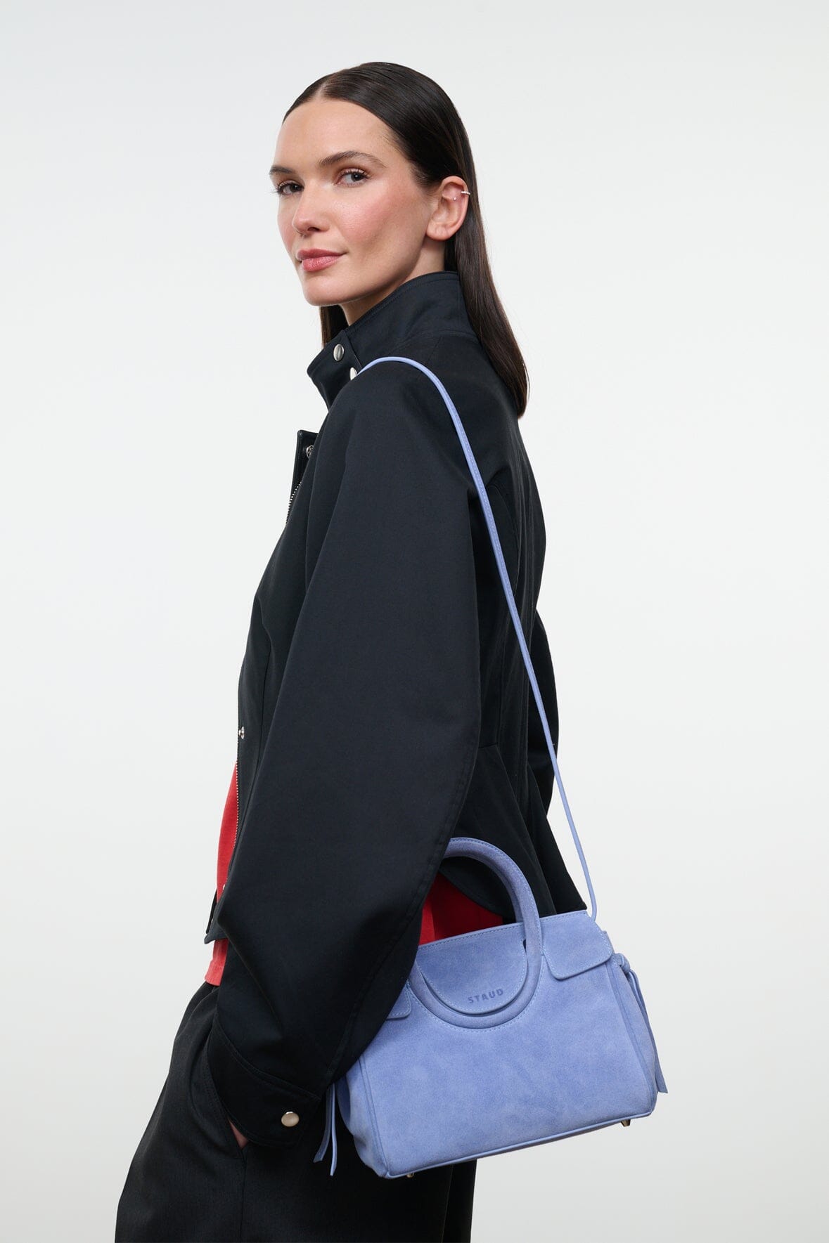 Maude Mini Carryall | Cielo Suede — 3
