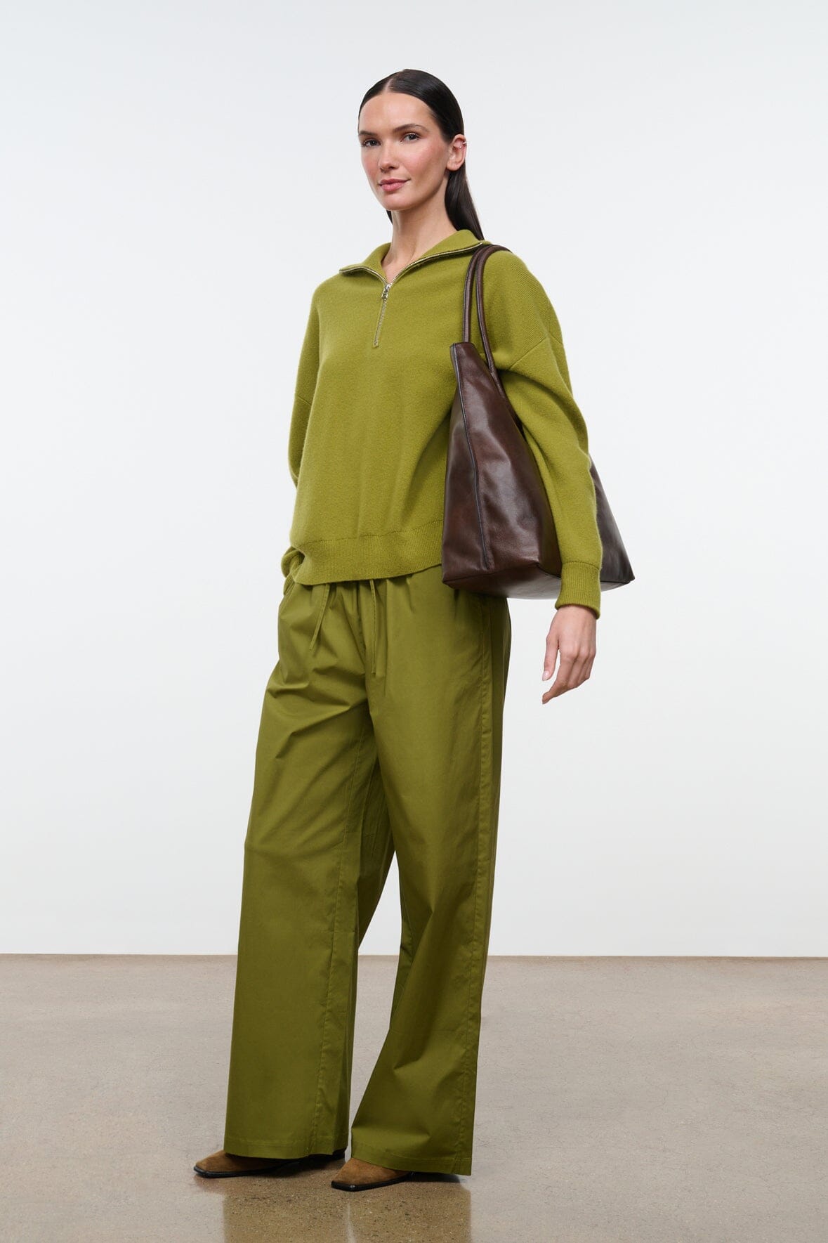 Maude North South Tote | Espresso Distressed — 4
