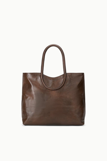 Maude North South Tote | Espresso Distressed — 1