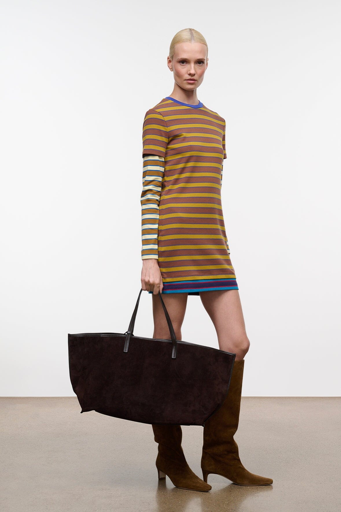Christos Large Tote | Espresso Suede — 3