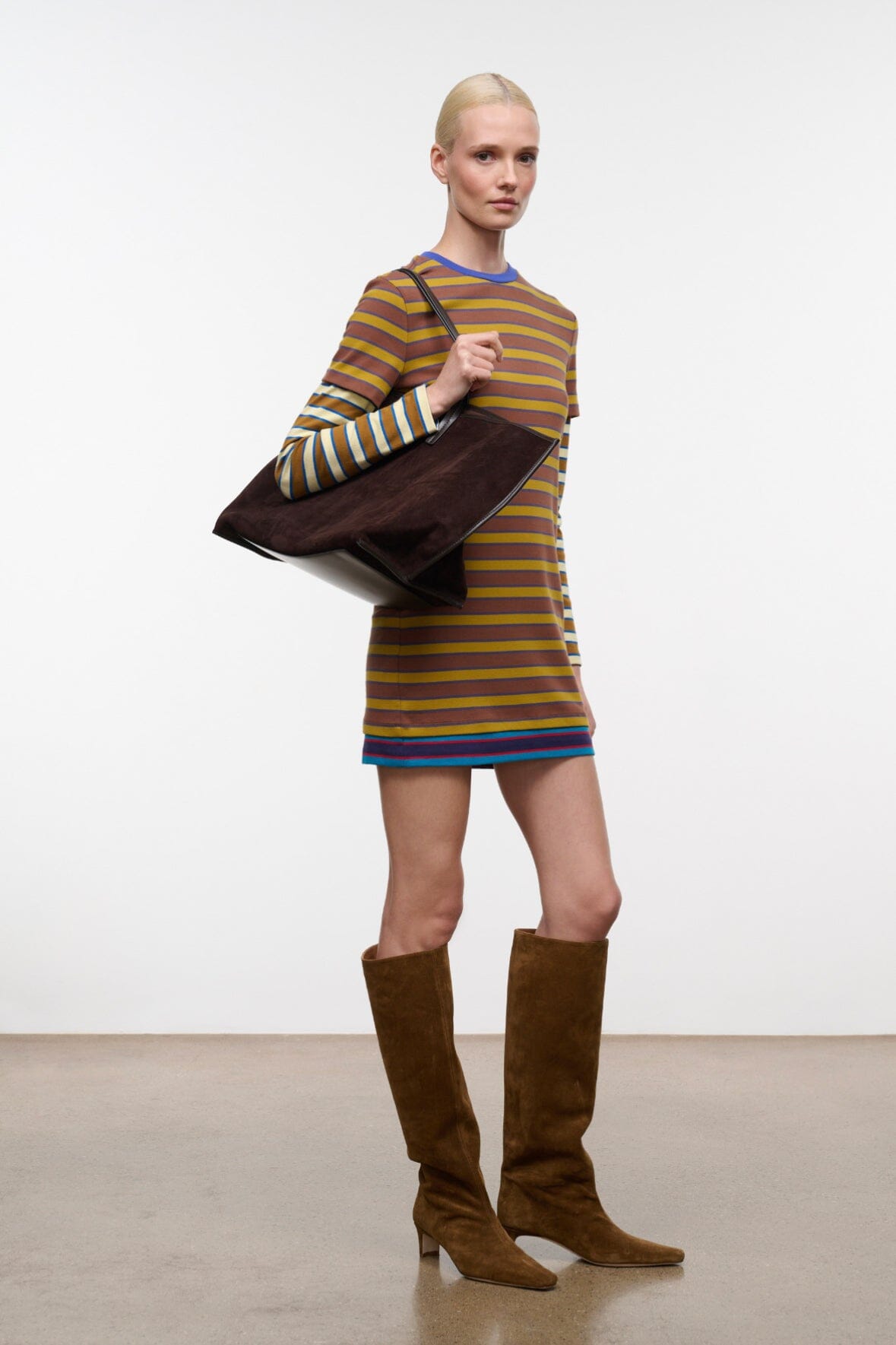 Christos Large Tote | Espresso Suede — 2