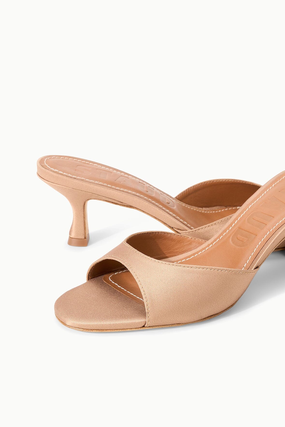 Brigitte Satin Mule | Cashew — 3