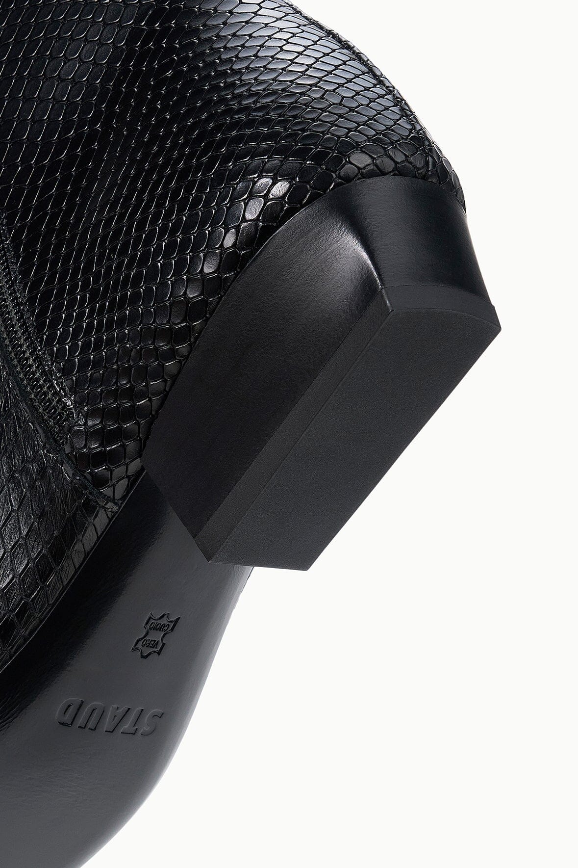 Wally Flat Ankle Boot | Black Snake — 8