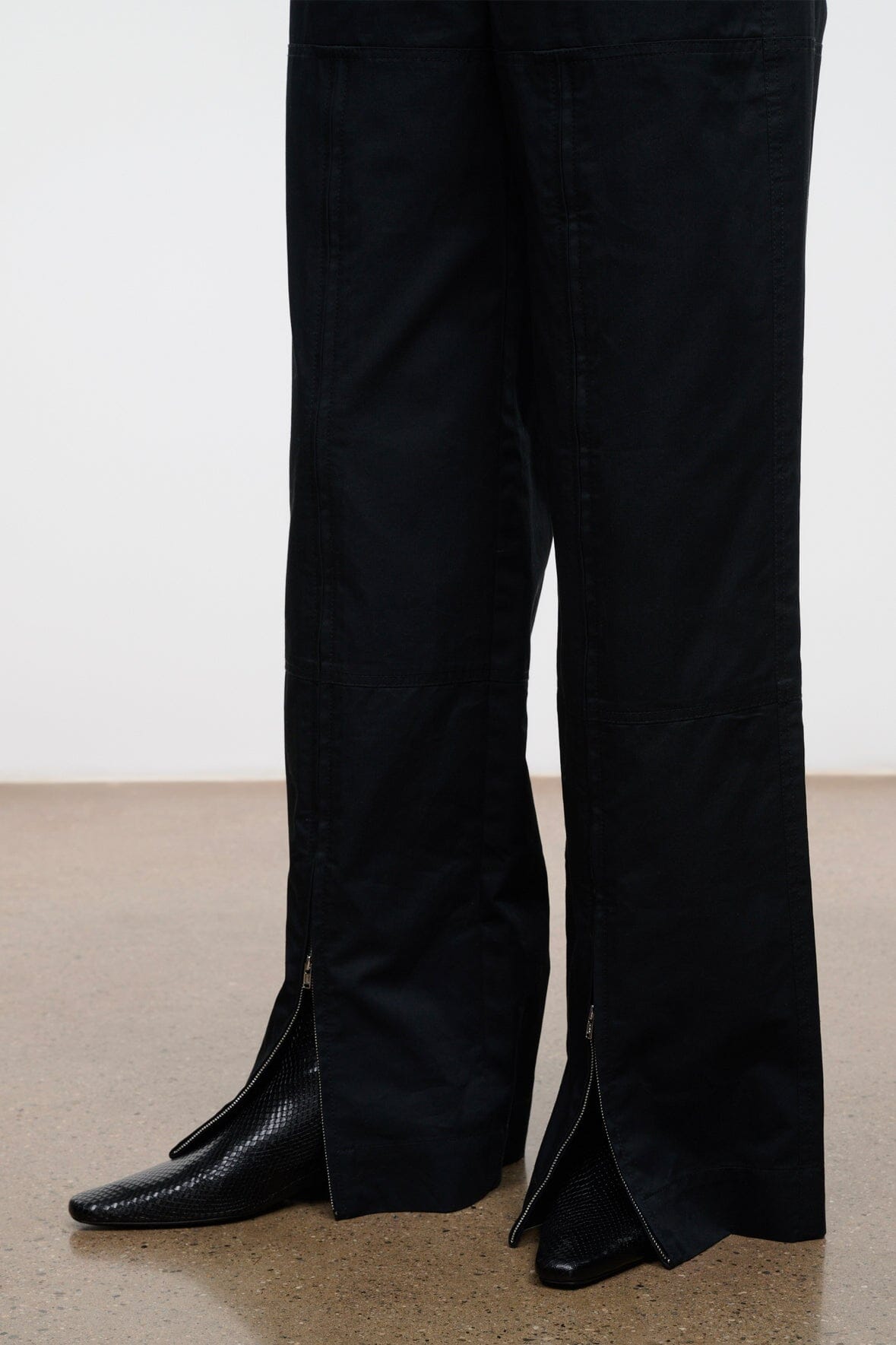 Wally Flat Ankle Boot | Black Snake — 4