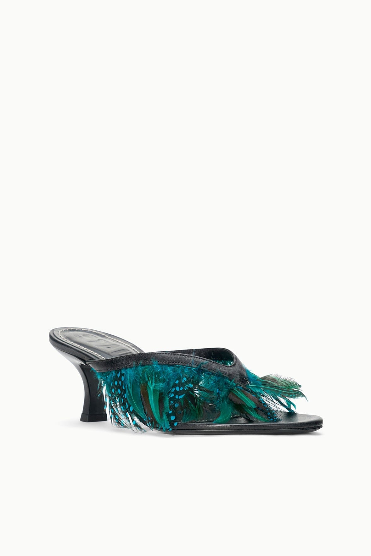 Freja Kitten Heel | Black Feathers — 2