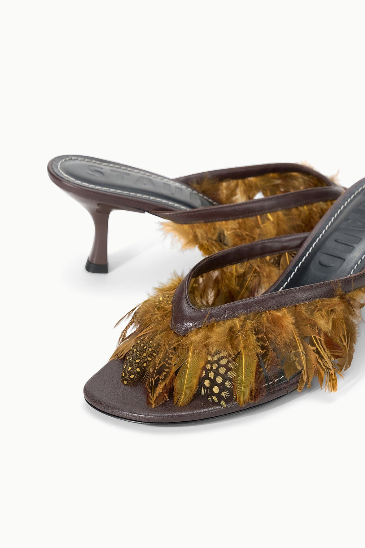 Freja Kitten Heel | Espresso Feathers — 7
