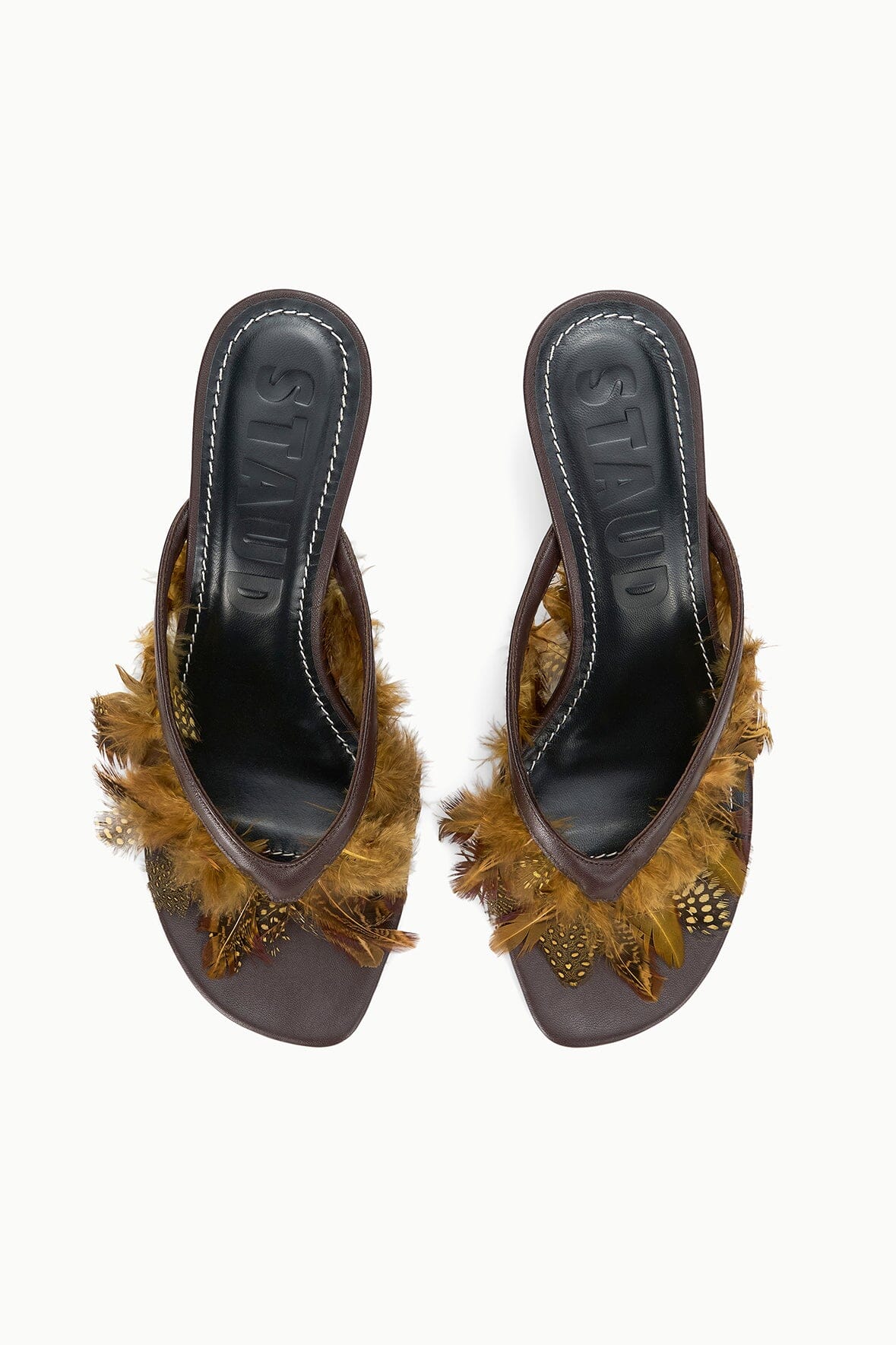 Freja Kitten Heel | Espresso Feathers — 8