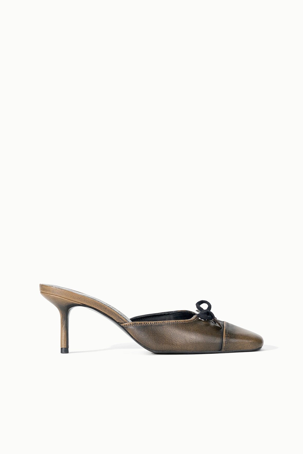Faye Mule | Black Distressed — 1