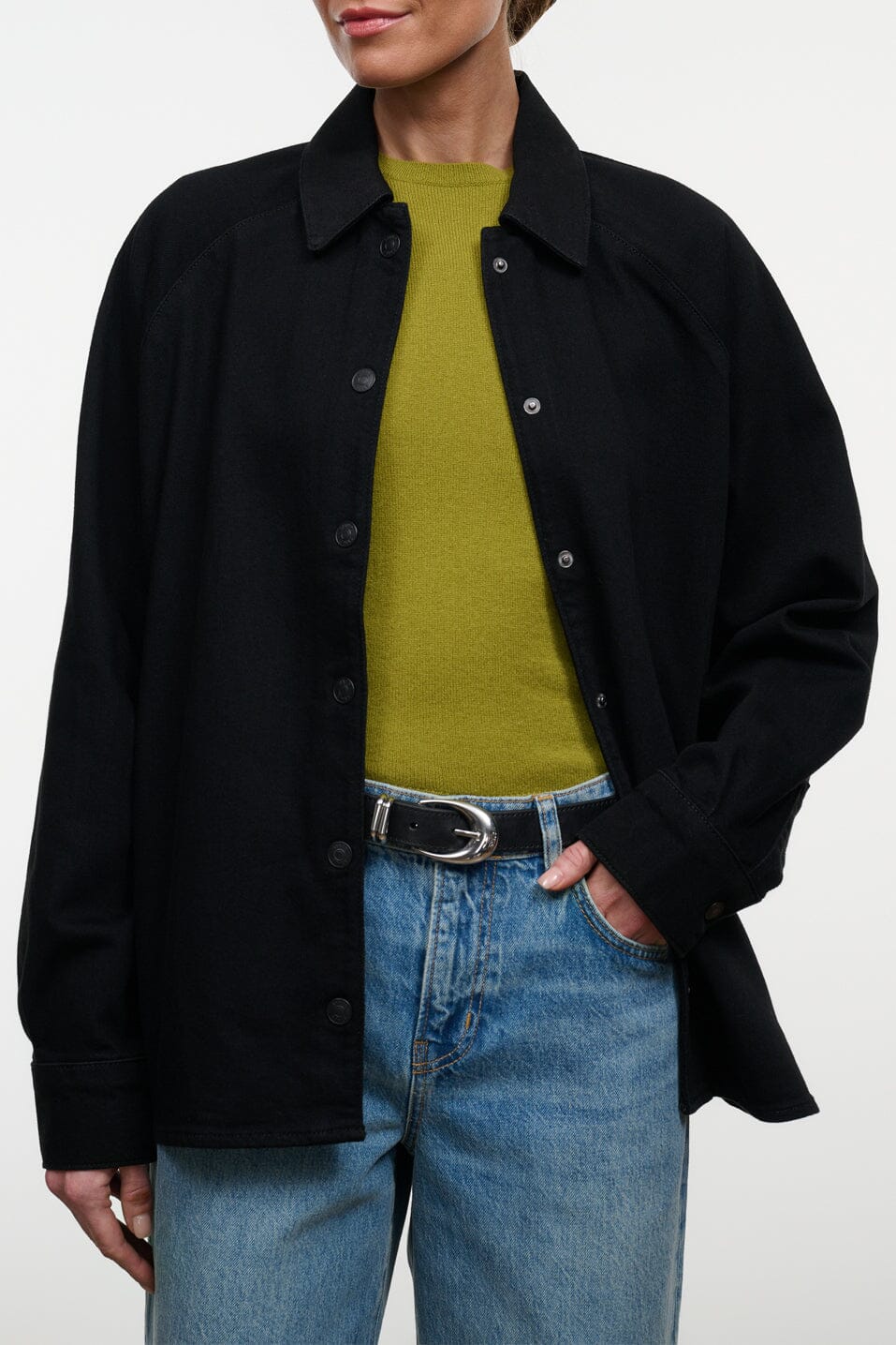 Myles Shirt Jacket | Black — 1