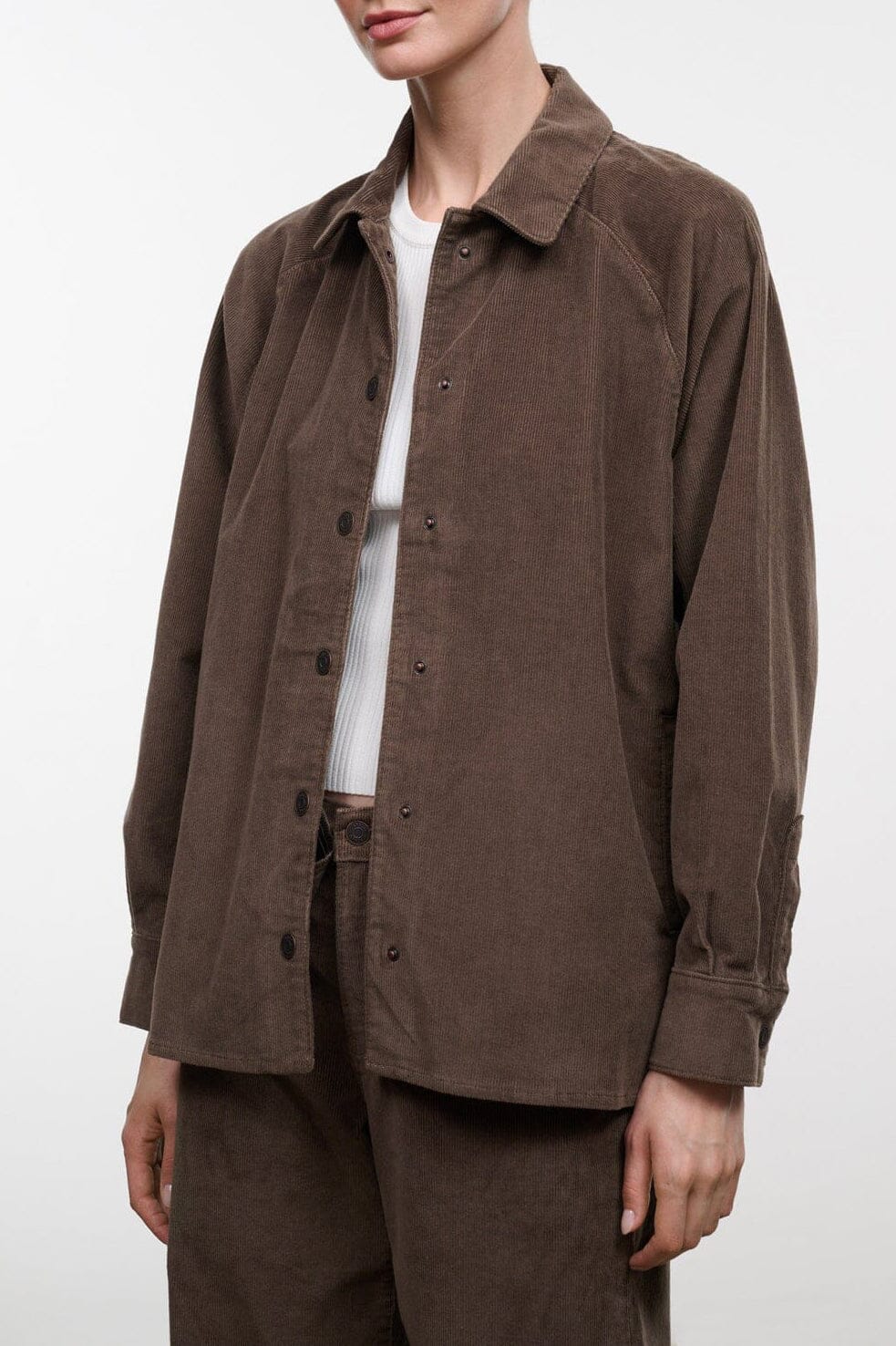 Myles Shirt Jacket | Oyster Corduroy — 1
