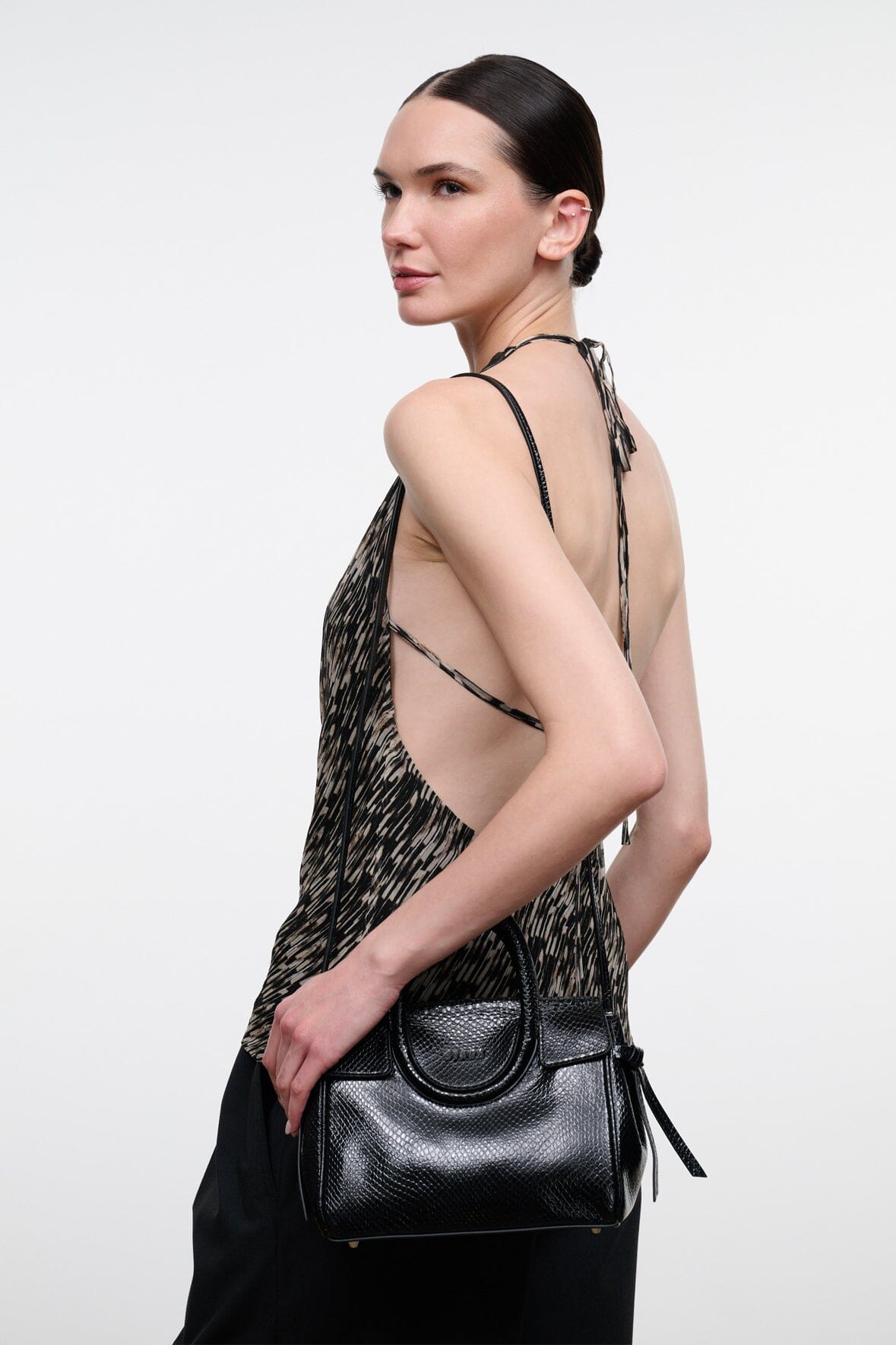 Maude Mini Carryall | Black Snake — 3