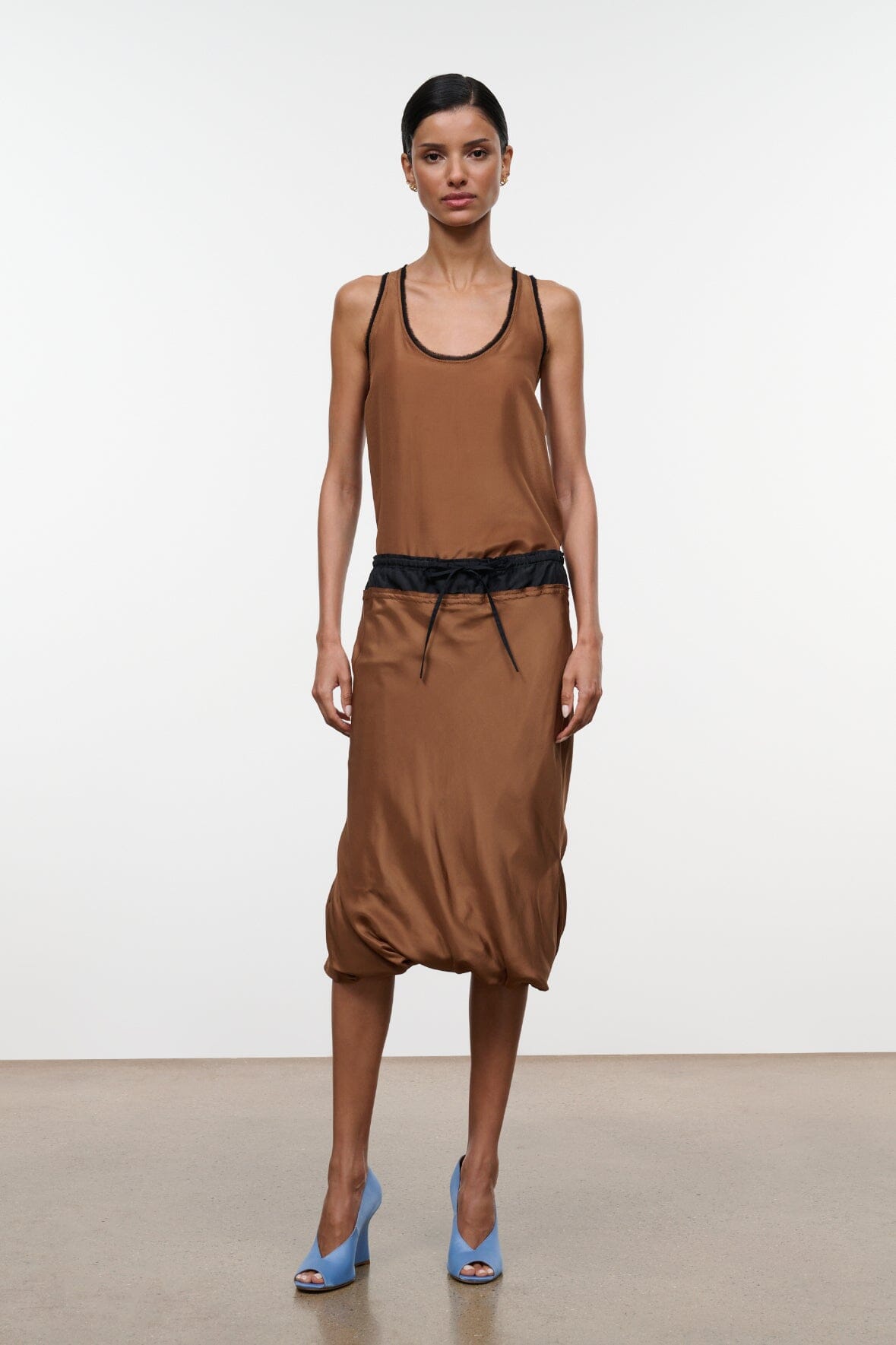 Odette Silk Skirt | Cigar Black — 5