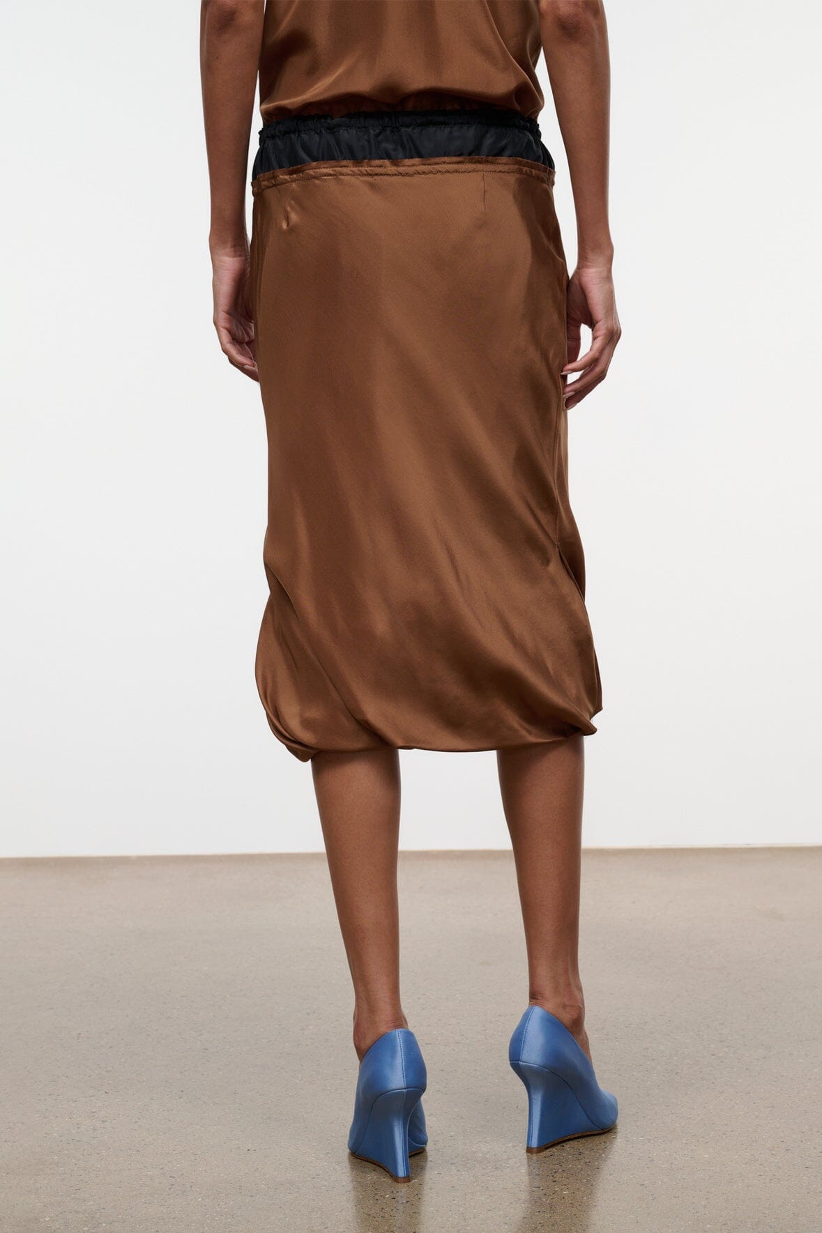 Odette Silk Skirt | Cigar Black — 4