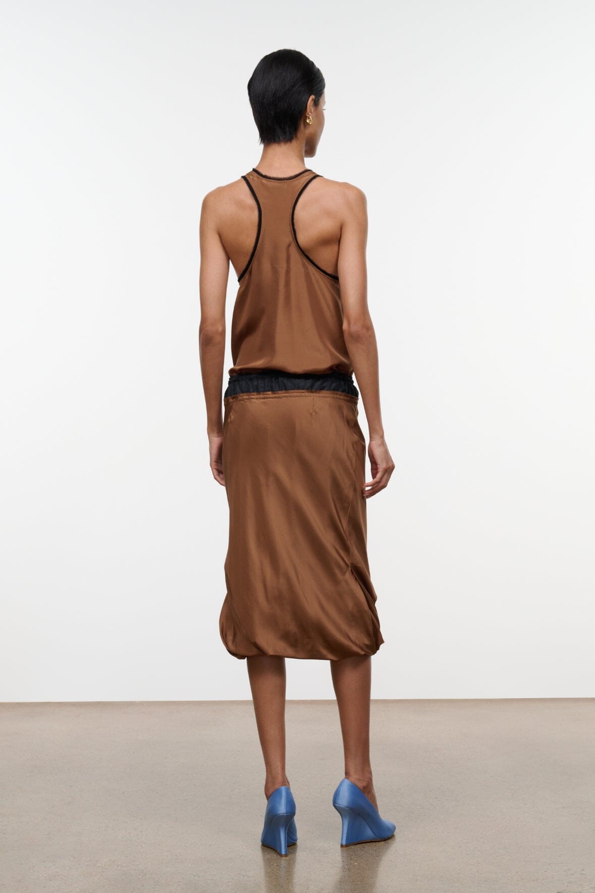 Odette Silk Skirt | Cigar Black — 6