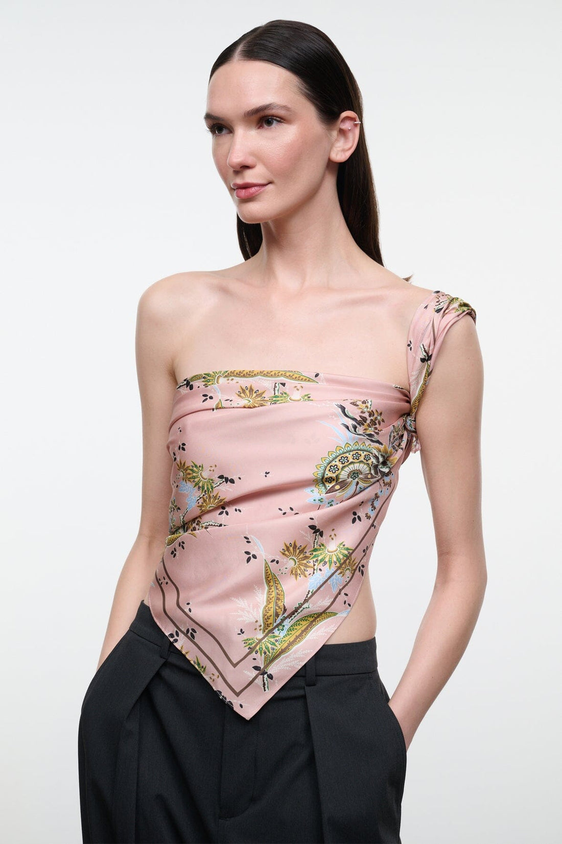 Cecile Silk Scarf | Tapestry Rose — 1