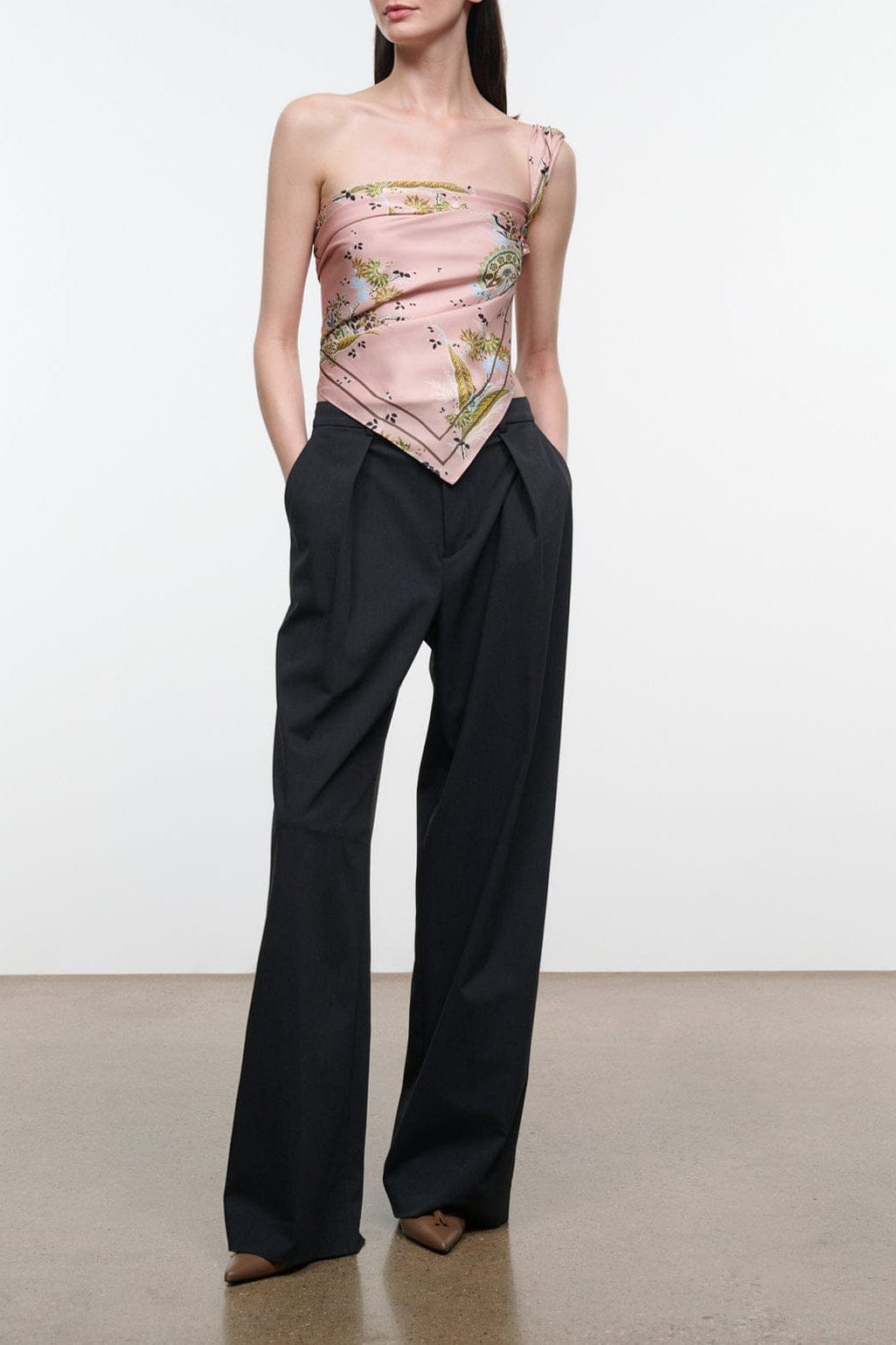 Cecile Silk Scarf | Tapestry Rose — 1