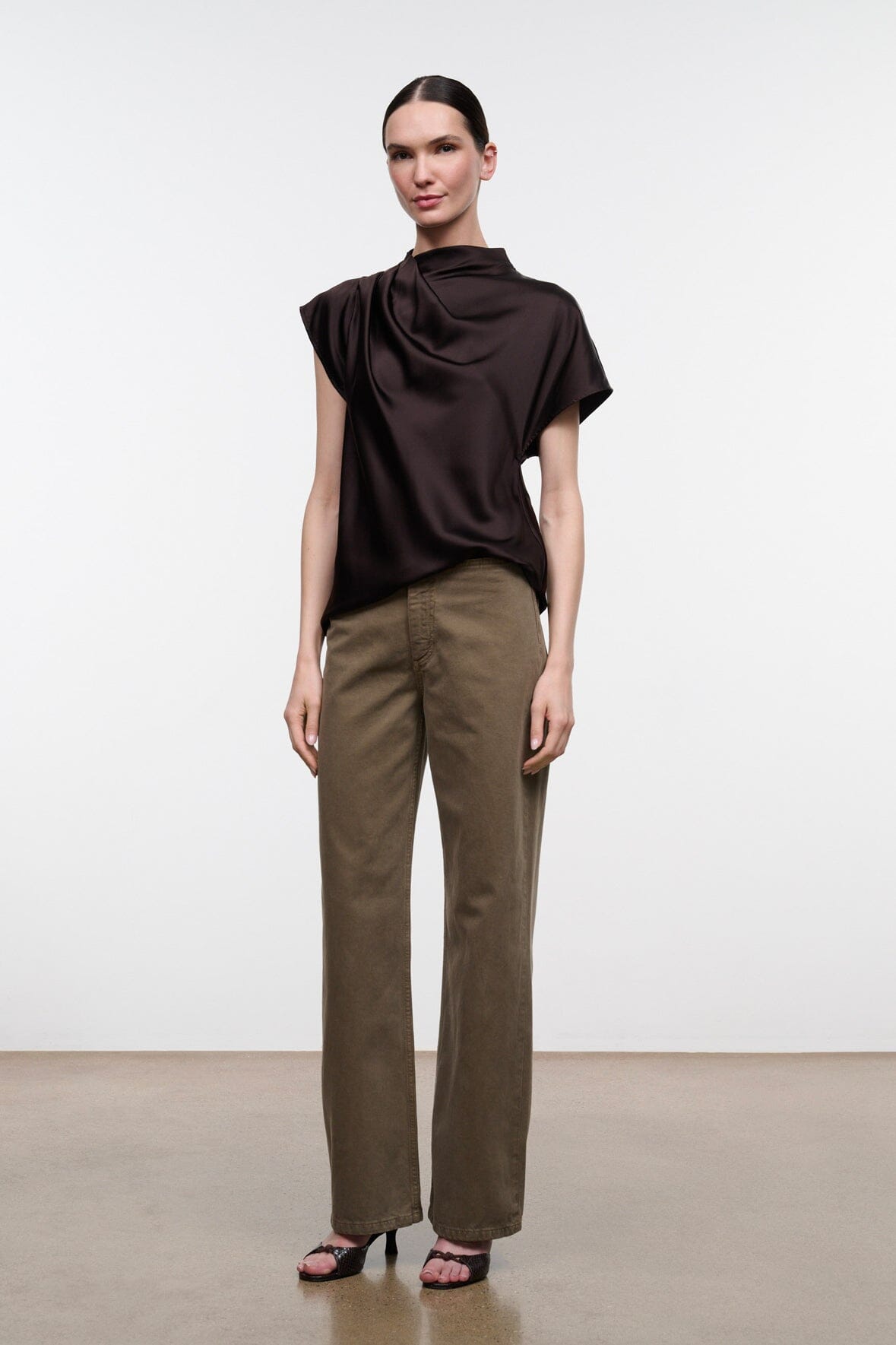 Davina Silk Top | Earth — 4