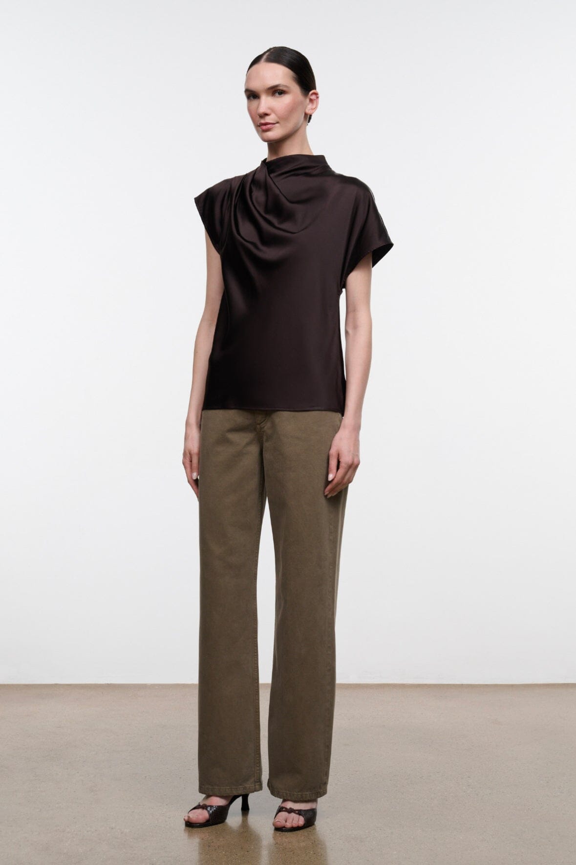 Davina Silk Top | Earth — 2