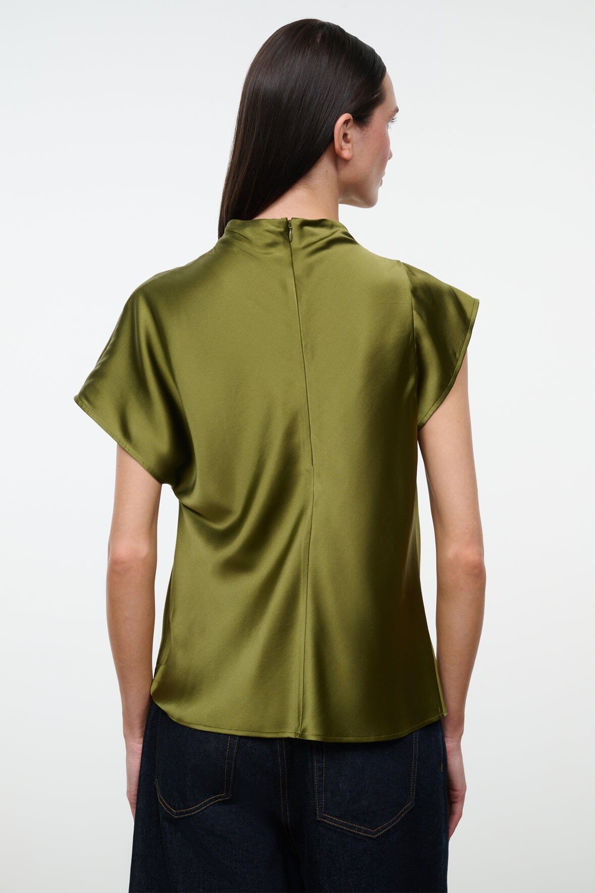 Davina Silk Top | Pear — 4
