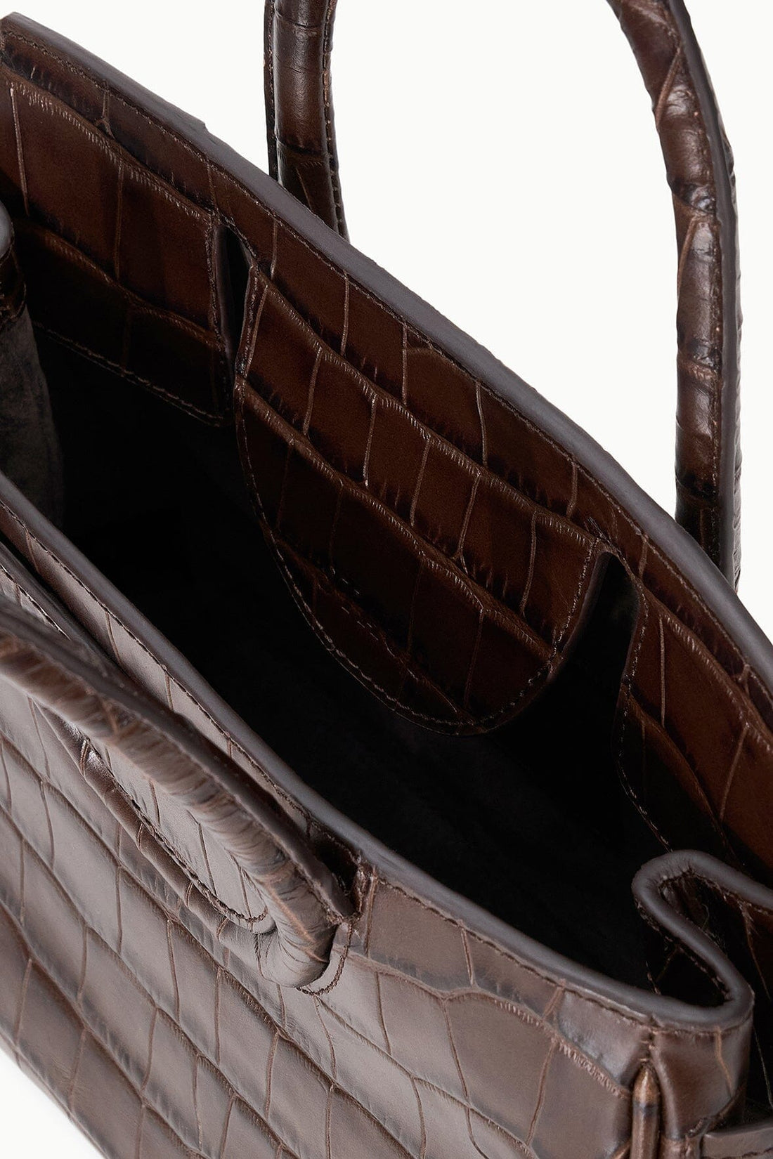 Maude Mini Carryall | Espresso Croco — 1