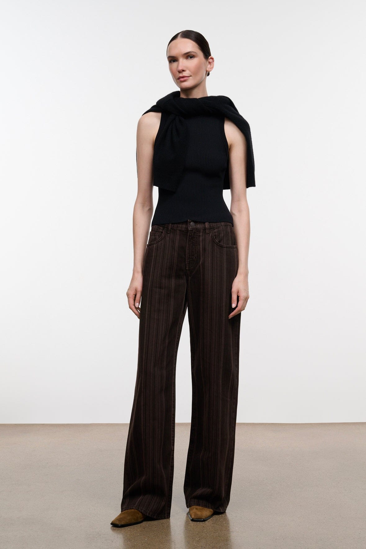 Gus Relaxed Jean | Espresso Stripe — 7