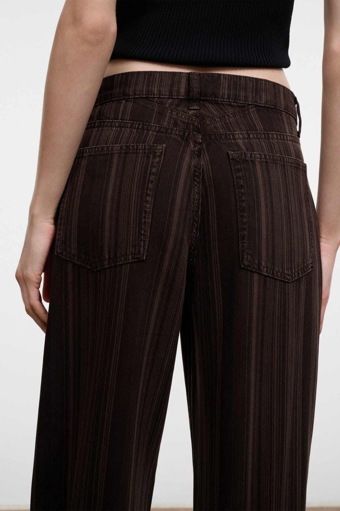 Gus Relaxed Jean | Espresso Stripe — 6