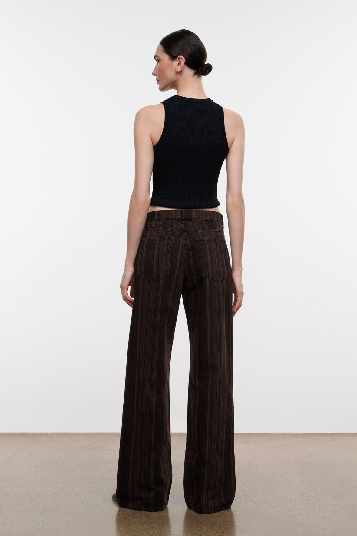 Gus Relaxed Jean | Espresso Stripe — 4