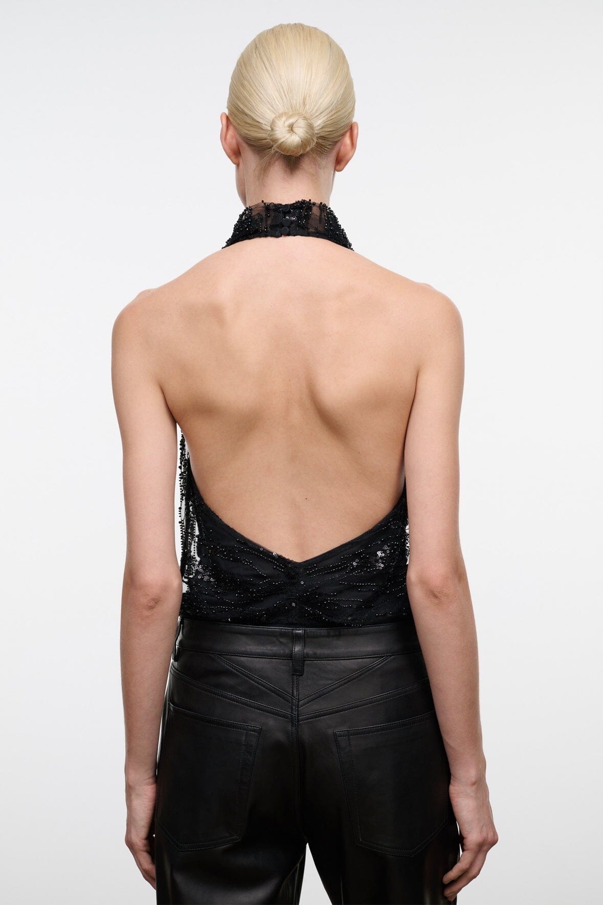 Monay Bodysuit | Black Beaded — 4