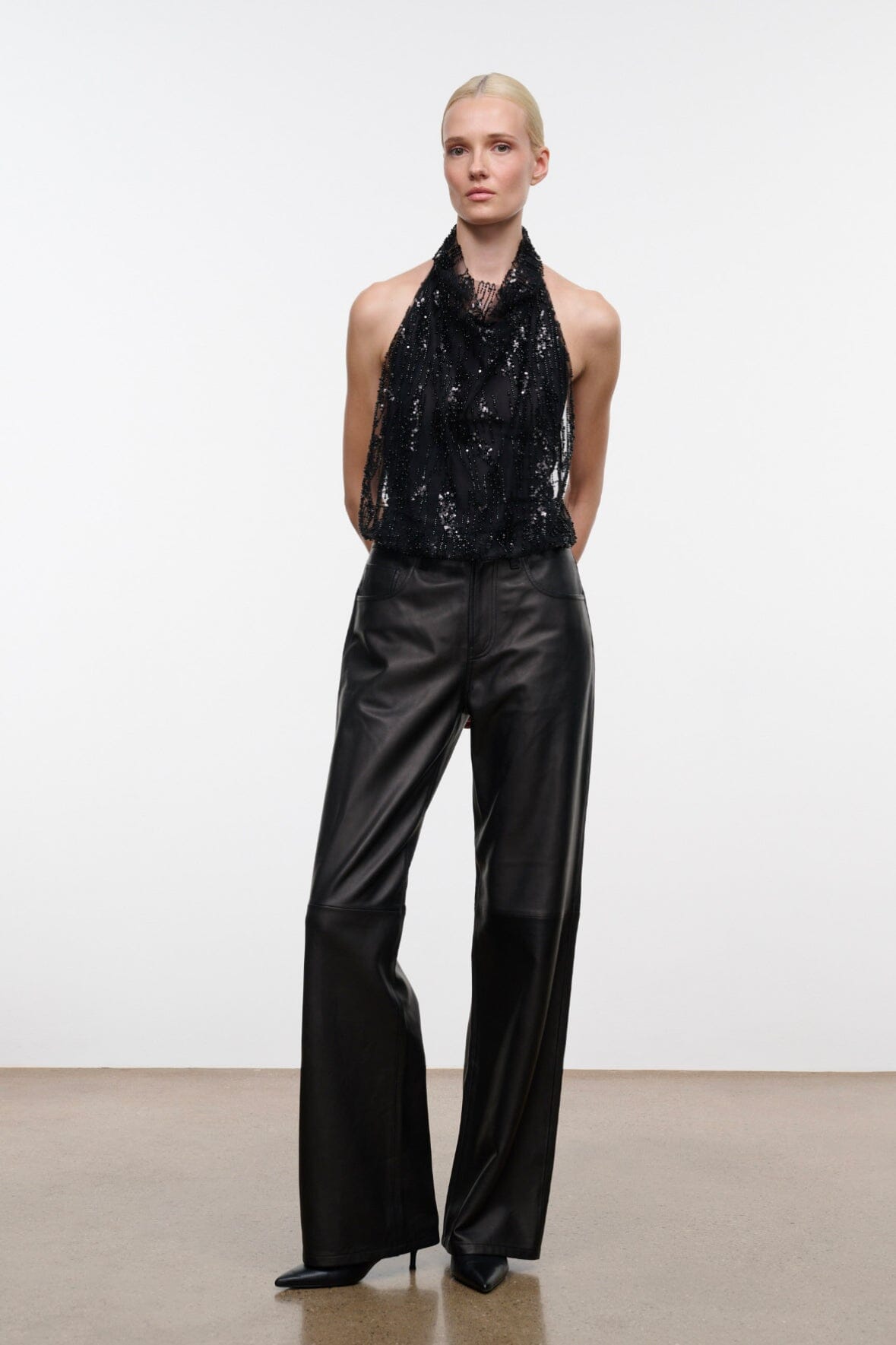 Monay Bodysuit | Black Beaded — 5