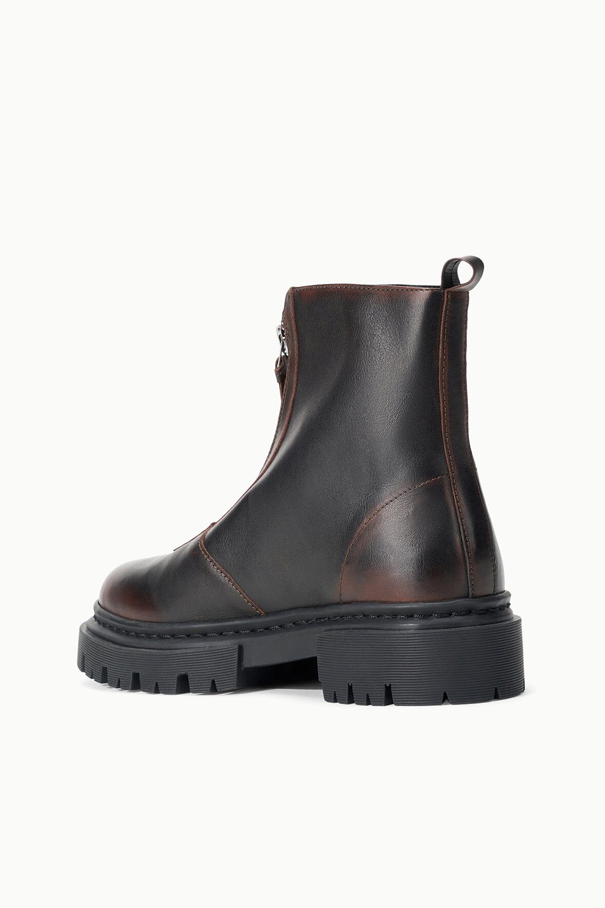 Miles Zip Ankle Boot | Espresso Distressed — 6