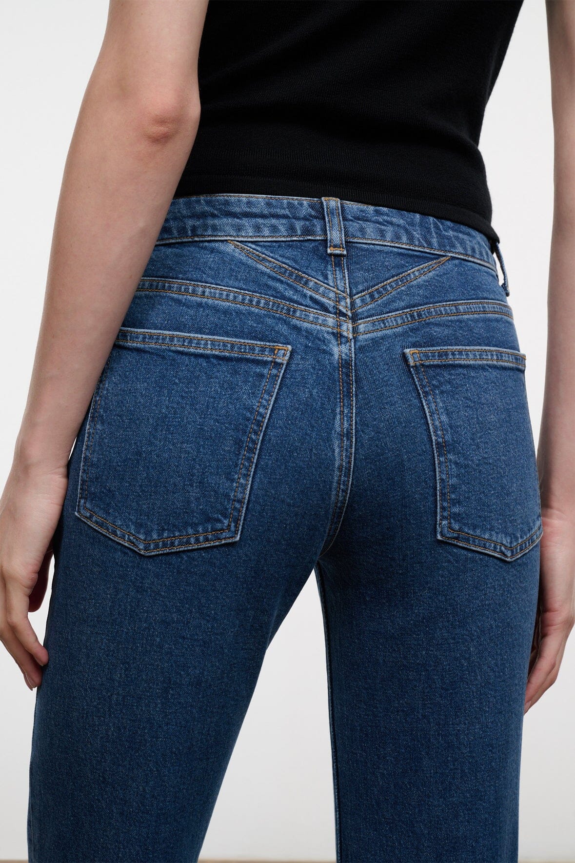 Teddy Cropped with Raw Hem | Stone Blue — 4