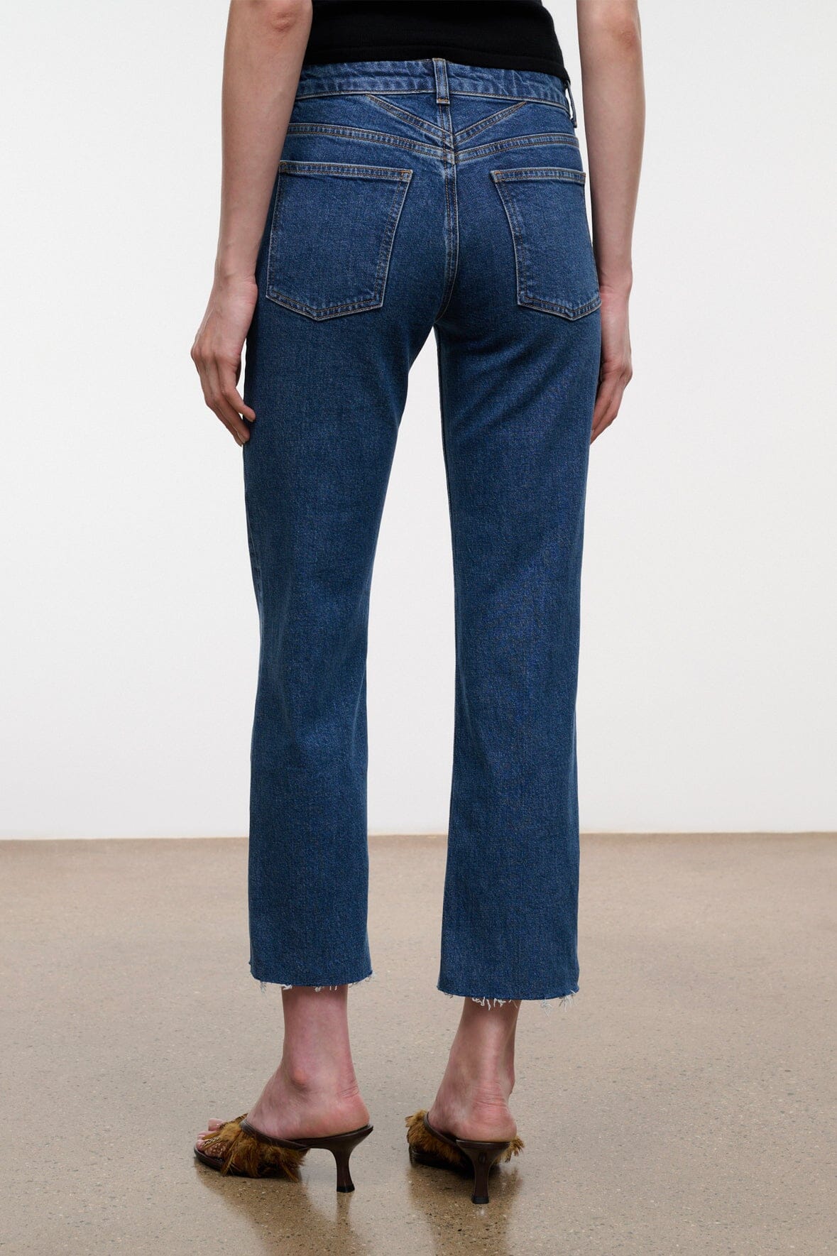 Teddy Cropped with Raw Hem | Stone Blue — 6