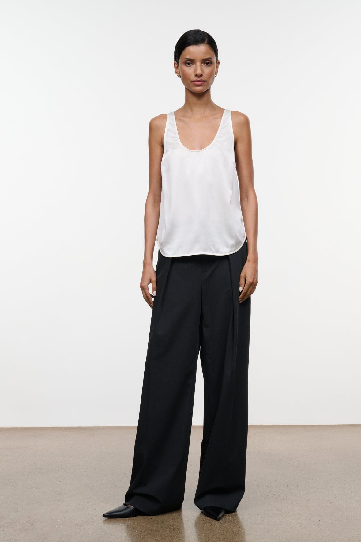 Yves Silk Tank | Ivory — 2
