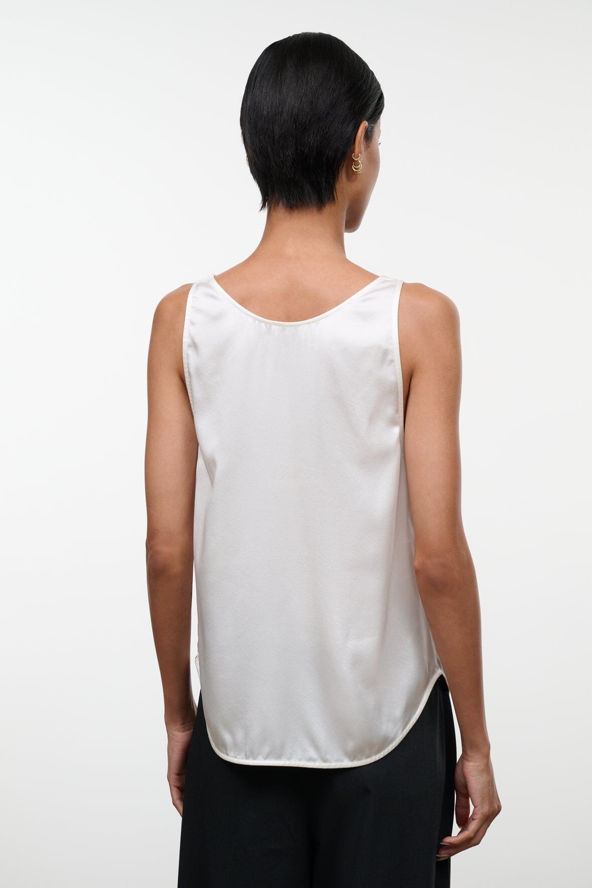 Yves Silk Tank | Ivory — 3