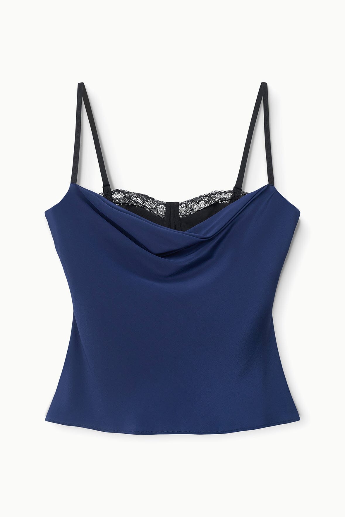 Evangeline Silk Top | Navy — 5