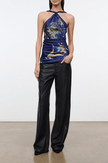 Charli Silk Top | Tapestry Midnight — 1